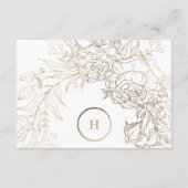 White Elegant Gold Monogram Wreath Wedding RSVP Ca Karte (Rückseite)