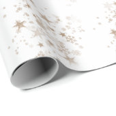 White Elegant Gold Star Holiday New year Gifts  Geschenkpapier (Rolleneckpunkt)