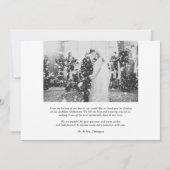 White Elegant handgeschriebenes Script-Foto Hochze Dankeskarte (Rückseite)