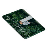 White Elegant handgeschriebenes Script-Foto Hochze Magnet (Rechte Seite)