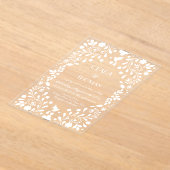 White Elegant Mexican Fiesta Wedding Acryleinladungen (Ablage )