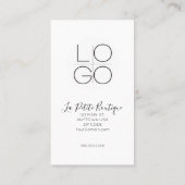 White Elegant Minimal Script VIP Mitgliedschaft Treuekarte (Rückseite)