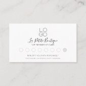 White Elegant Minimal Script VIP Mitgliedschaft Treuekarte (Vorderseite)
