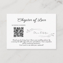 White Elegant Minimalist Botanical Wedding Begleitkarte