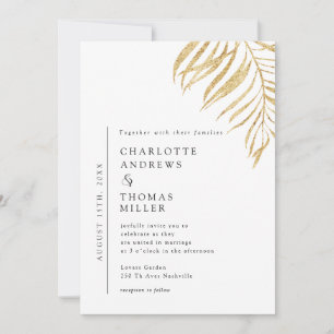 White Elegant Plant Trending Wedding Einladung