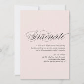 White Elegant Script Class of 2025 Abschluss Einladung (Rückseite)