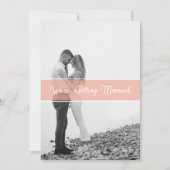 White Elegant Script Foto Hochzeitseinladungen Einladung (Vorderseite)