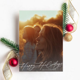 White Elegant Splendor Foto Happy Feiertagskarte