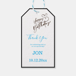 White Elegant Vielen Dank, dass Sie ein Geschenk b Geschenkanhänger