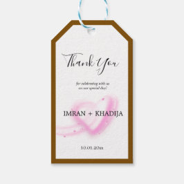 White Elegant Vielen Dank, dass Sie ein Geschenk b Geschenkanhänger