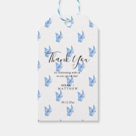 White Elegant Vielen Dank, dass Sie ein Geschenk b Geschenkanhänger