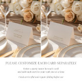 White Elegante Delicate Wedding Guest Platzkarte Tischnummer