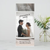 White Elegante Wedding Einladung (Stehend Vorderseite)