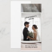 White Elegante Wedding Einladung (Vorne/Hinten)