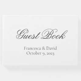 White Elegante Wedding Modern Simple Gästebuch