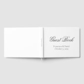 White Elegante Wedding Modern Simple Gästebuch (Voll)