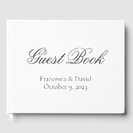 White Elegante Wedding Modern Simple Gästebuch