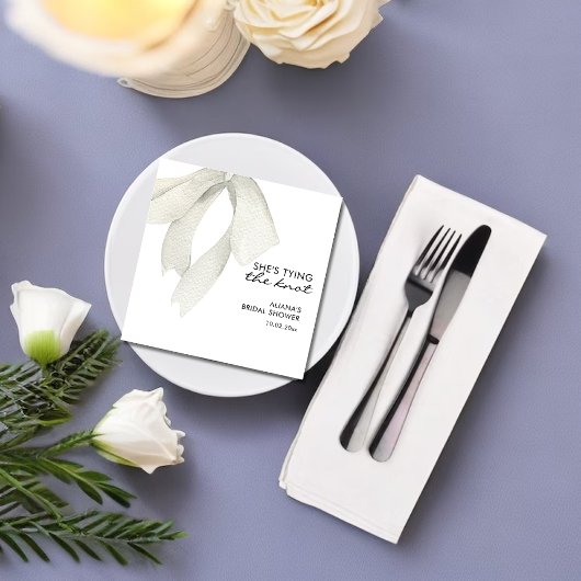 White Elegent Sie bindet das Brautparty des Knoten Serviette