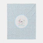 White Elephant Baby Modern Boy Blue Fleecedecke (Vorderseite)