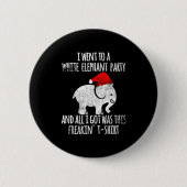 White Elephant Christmas Fun Gift Exchange Contest Button (Vorderseite)