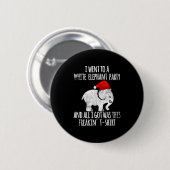 White Elephant Christmas Fun Gift Exchange Contest Button (Vorne & Hinten)