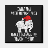 White Elephant Christmas Fun Gift Exchange Contest Magnet (Vorne)