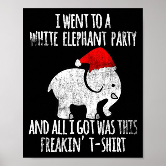 White Elephant Christmas Fun Gift Exchange Contest Poster (Vorne)