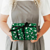 White Elephant Christmas (Grünes Papier) Geschenkpapier