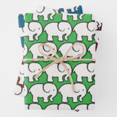 White Elephant Design Wrapping Paper Geschenkpapier Set (Beispiel)
