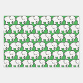 White Elephant Design Wrapping Paper Geschenkpapier Set (Vorderseite)