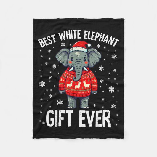 White Elephant Ever Christmas Xmas Under 15 20 Fleecedecke (Vorderseite)