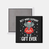 White Elephant Ever Christmas Xmas Under 15 20 Magnet (Vorderseite/Rückseite)