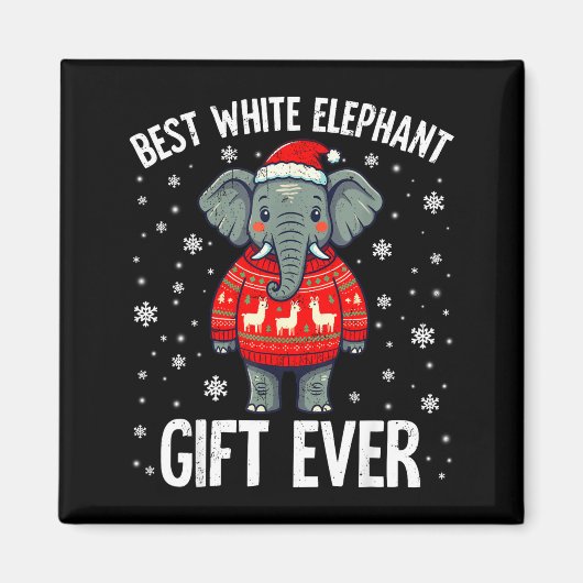 White Elephant Ever Christmas Xmas Under 15 20 Magnet (Vorne)