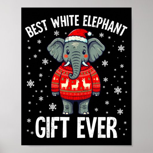 White Elephant Ever Christmas Xmas Under 15 20 Poster (Vorne)