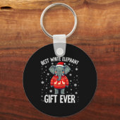 White Elephant Ever Christmas Xmas Under 15 20 Schlüsselanhänger (Vorderseite)