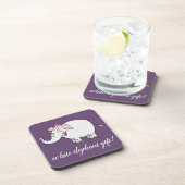 White Elephant Exchange Cartoon Getränkeuntersetzer (Rechte Seite)