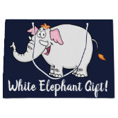 White Elephant Exchange Cartoon Große Geschenktüte (Vorderseite)
