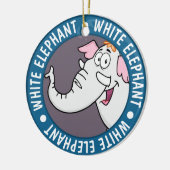 White Elephant Exchange Cartoon Keramik Ornament (Links)