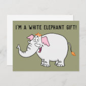 White Elephant Exchange Cartoon Postkarte (Vorne/Hinten)
