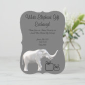 White Elephant Exchange Einladung (Stehend Vorderseite)