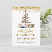 White Elephant Exhange Party Einladung (Stehend Vorderseite)