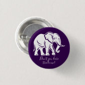 White Elephant Gag Gift Button (Vorne & Hinten)
