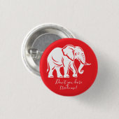 White Elephant Gag Gift Button (Vorne & Hinten)