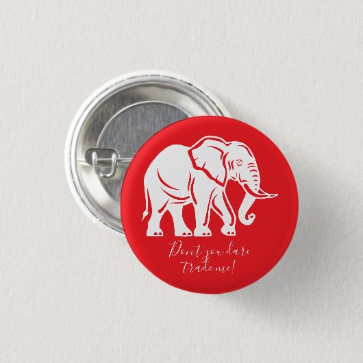 White Elephant Gag Gift Button (Vorne & Hinten)