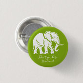 White Elephant Gag Gift Button (Vorne & Hinten)