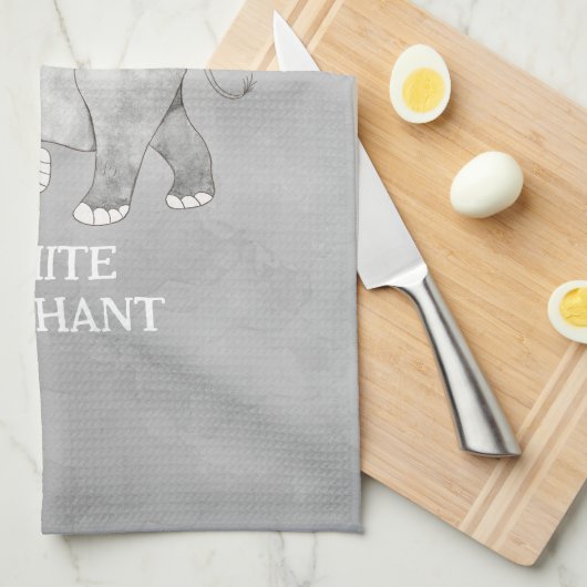 White Elephant Gag Gift Geschirrtuch (Viertel Falte)