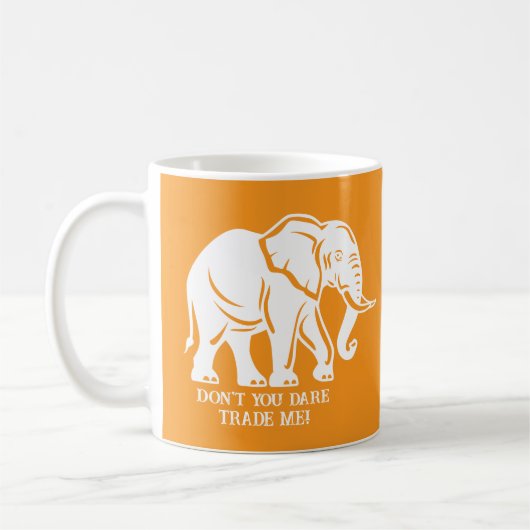 White Elephant Gag Gift Kaffeetasse (Links)