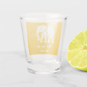 White Elephant Gag Gift Schnapsglas (Rückseite)