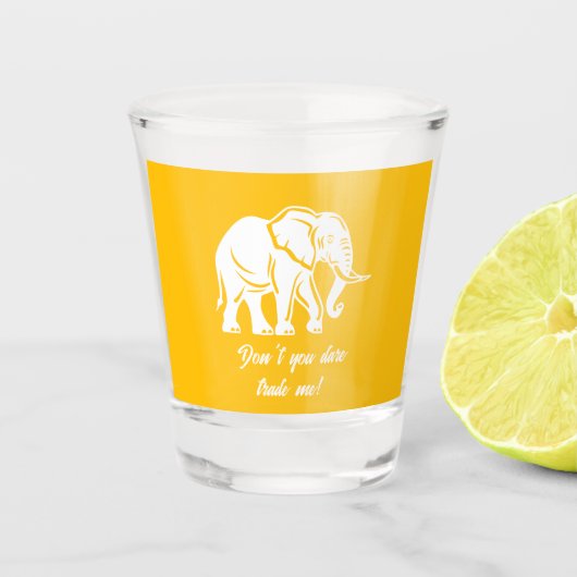 White Elephant Gag Gift Schnapsglas (Vorderseite)