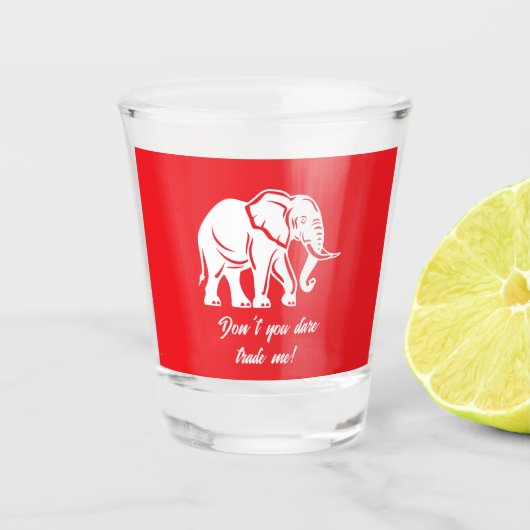 White Elephant Gag Gift Schnapsglas (Vorderseite)